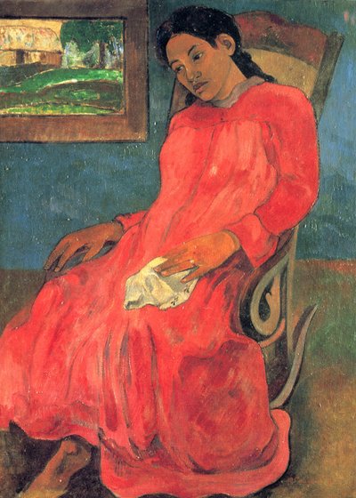Donna in abito rosso da Paul Gauguin